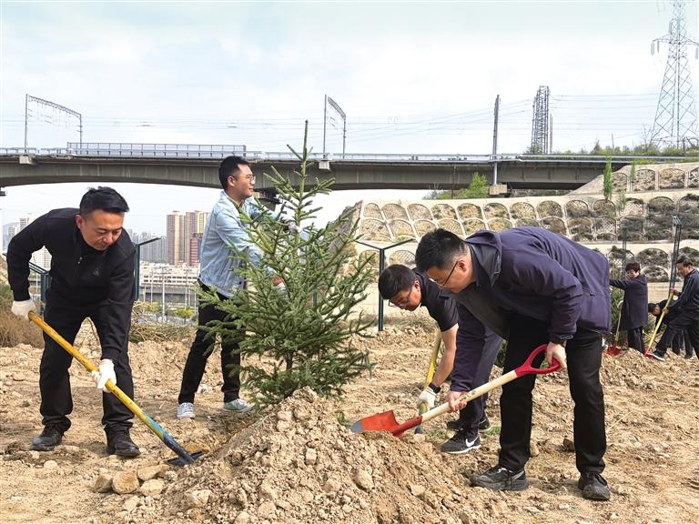 Sowing new green in the wind and living up to the good times The counties and districts of our city have set off a boom in afforestation